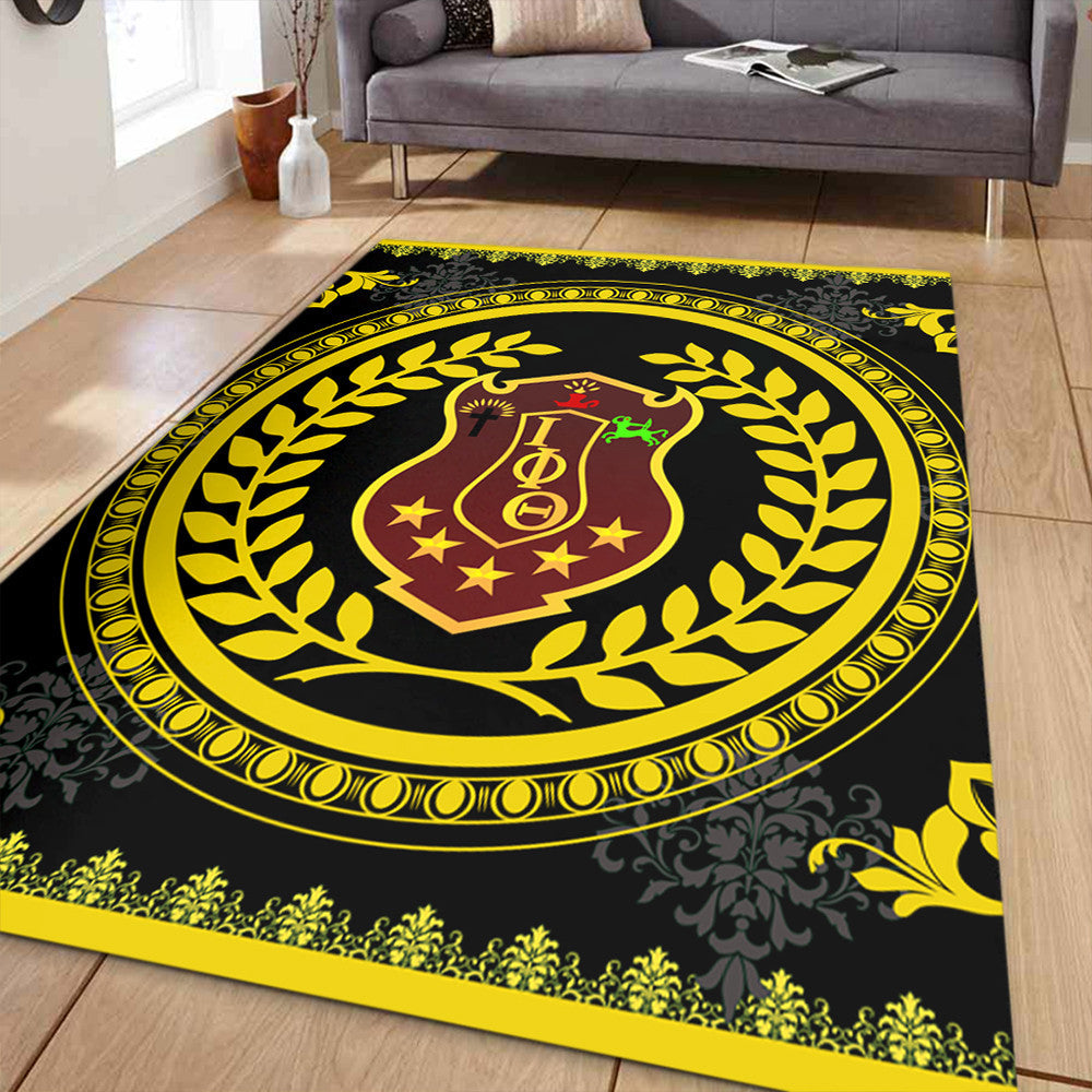 Fraternity Area Rug - Floral Circle Iota Phi Theta Area Rug