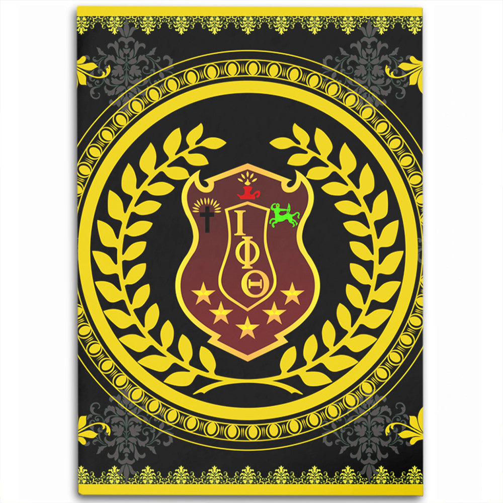 Fraternity Area Rug - Floral Circle Iota Phi Theta Area Rug