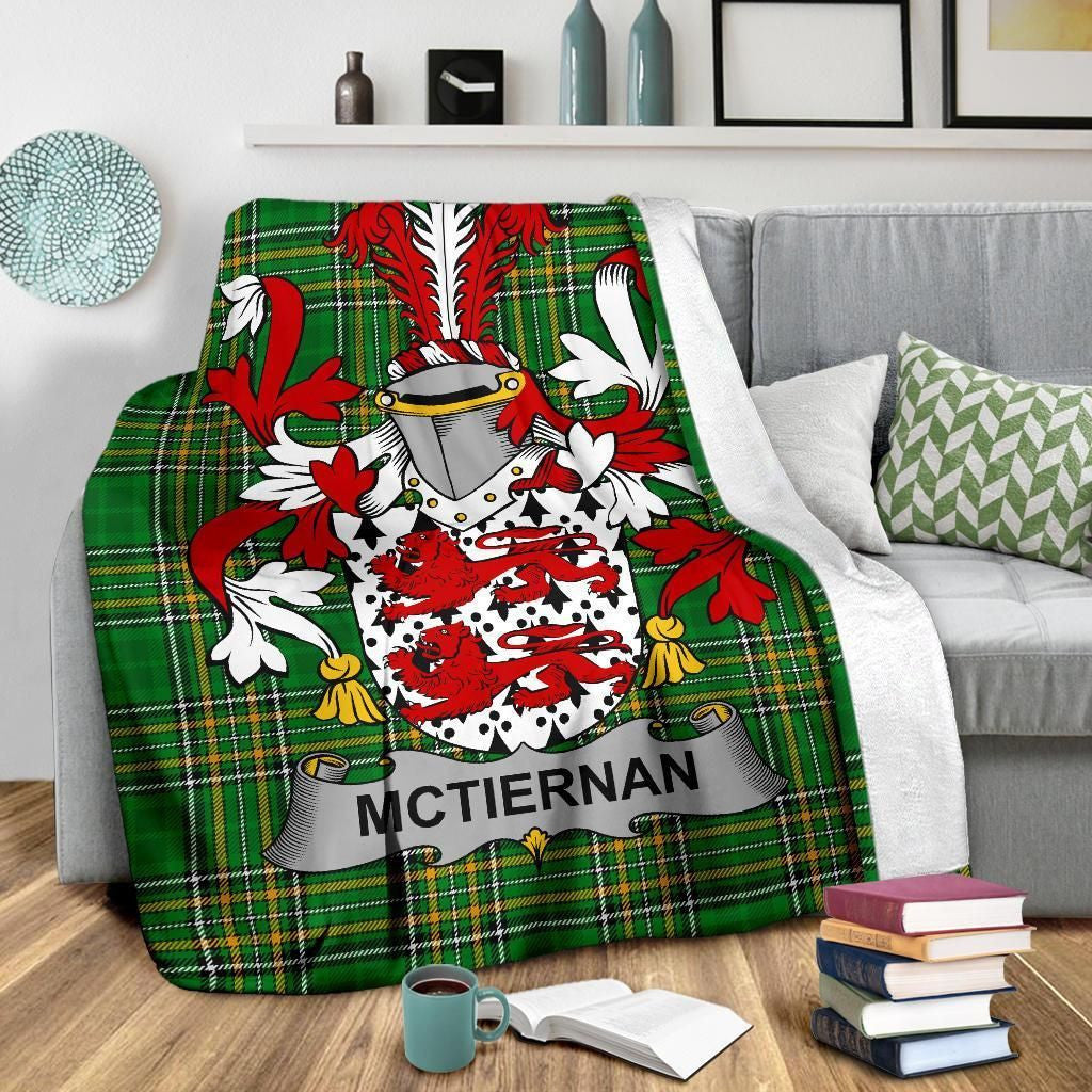 McTiernan or Kiernan Ireland Blanket Irish National Tartan