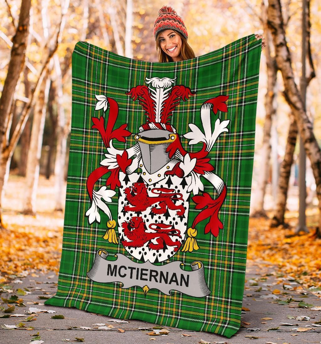 McTiernan or Kiernan Ireland Blanket Irish National Tartan