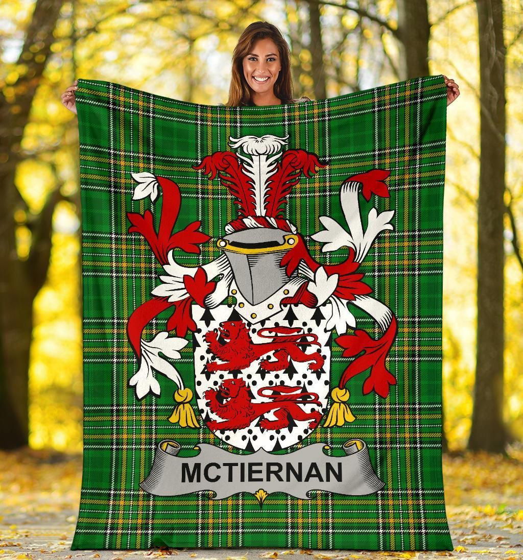 McTiernan or Kiernan Ireland Blanket Irish National Tartan