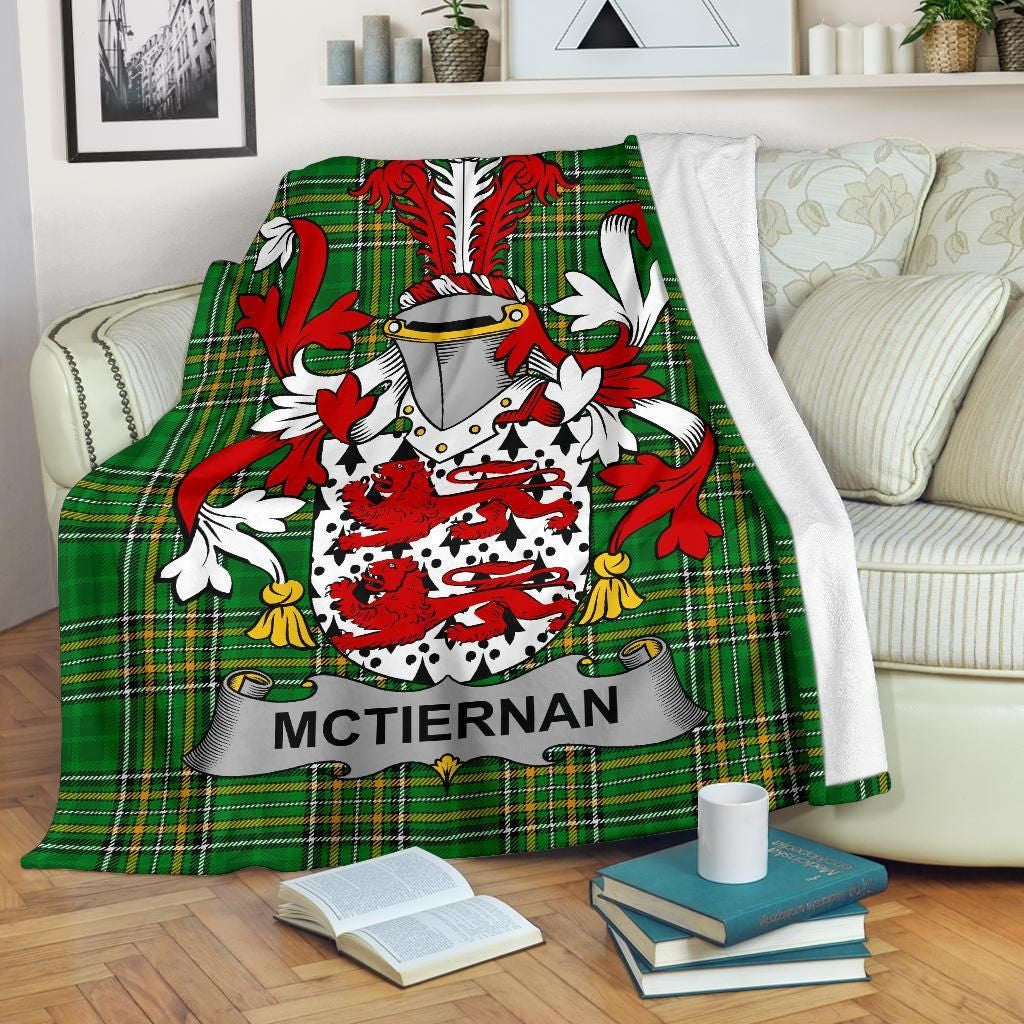 McTiernan or Kiernan Ireland Blanket Irish National Tartan