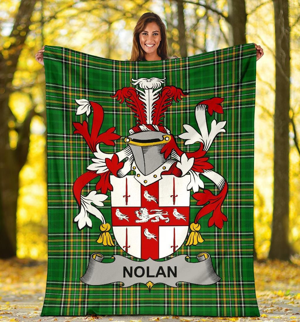 Nolan or O'Nowlan Ireland Blanket Irish National Tartan