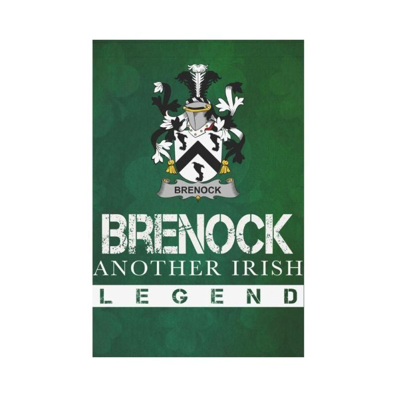 Irish Garden Flag, Brenock Family Crest Shamrock Yard Flag