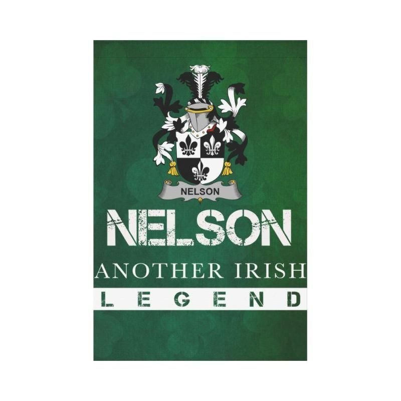 Irish Garden Flag, Nelson Or Nealson Family Crest Shamrock Yard Flag