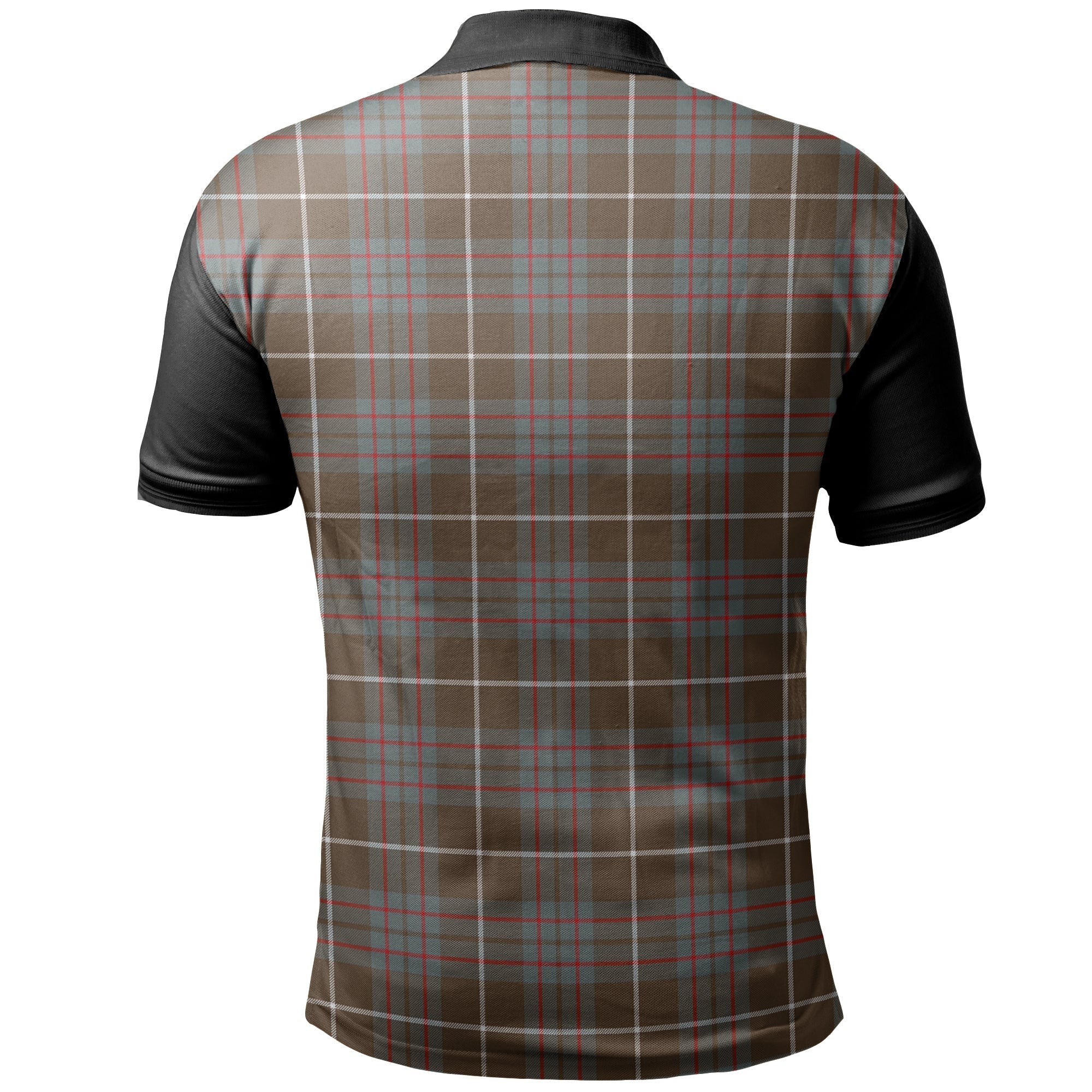 MacIntyre Hunting Weathered Tartan Classic Polo Shirt Black Neck Style