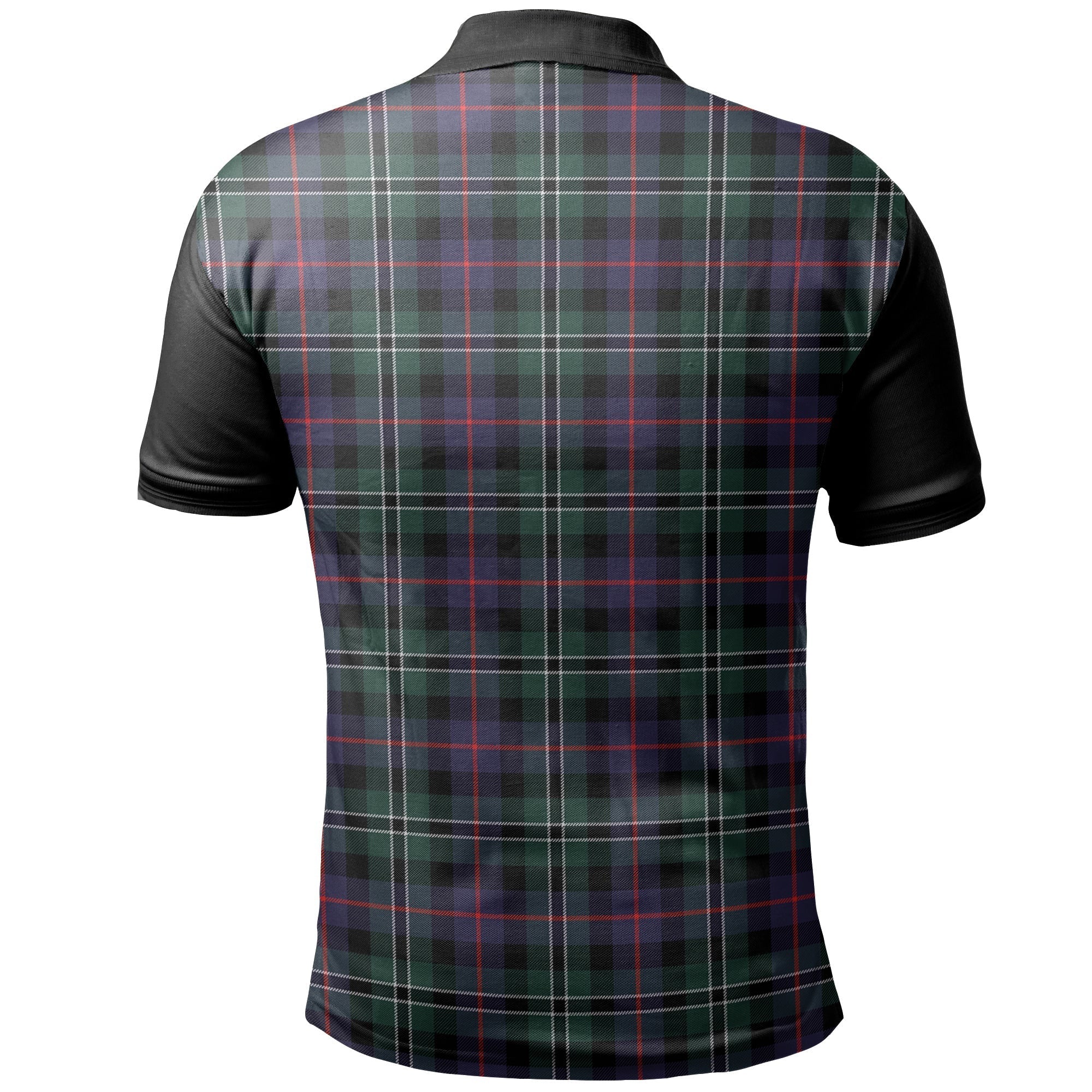 Rose Hunting Modern Tartan Classic Polo Shirt Black Neck Style