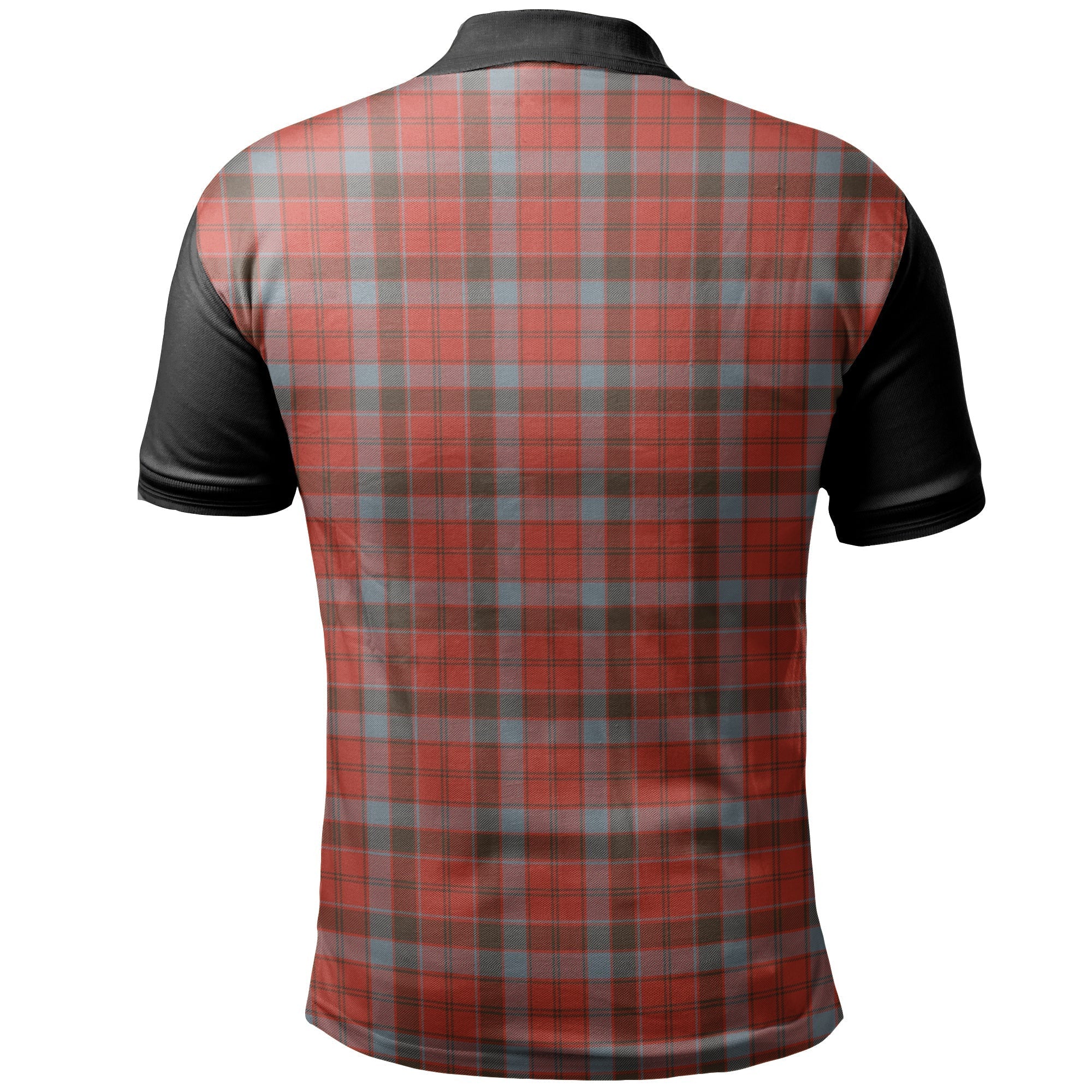 Robertson Weathered Tartan Classic Polo Shirt Black Neck Style