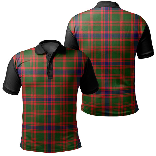 Nithsdale District Tartan Classic Polo Shirt Black Neck Style