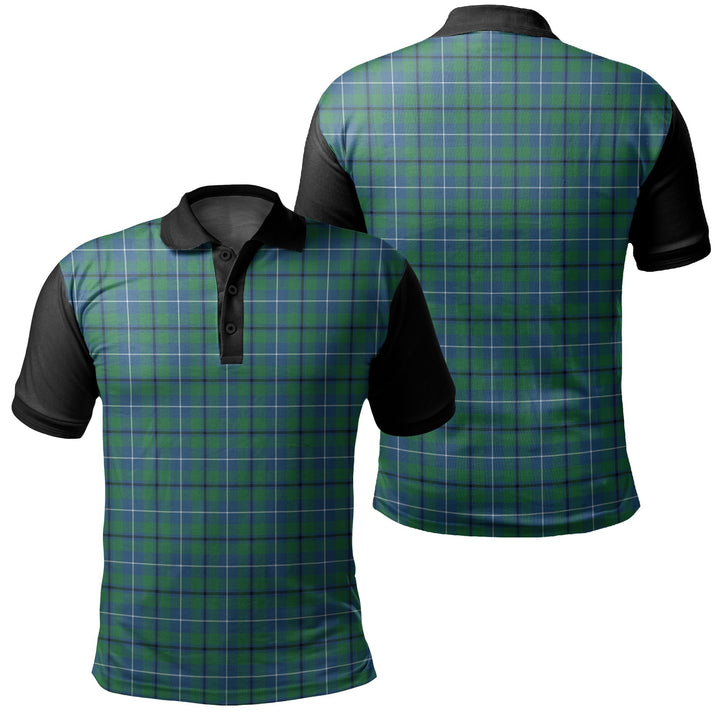 Douglas Ancient Tartan Classic Polo Shirt Black Neck Style