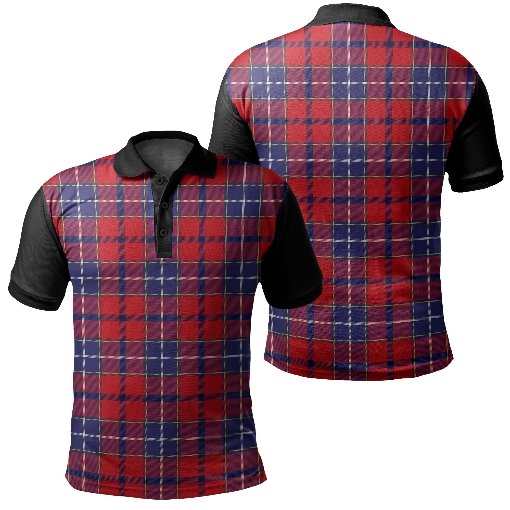 Wishart Dress Tartan Classic Polo Shirt Black Neck Style