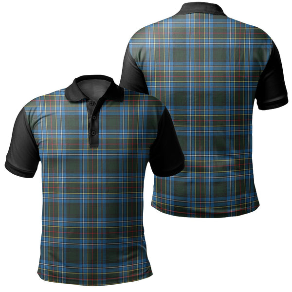 Cockburn Modern Tartan Classic Polo Shirt Black Neck Style