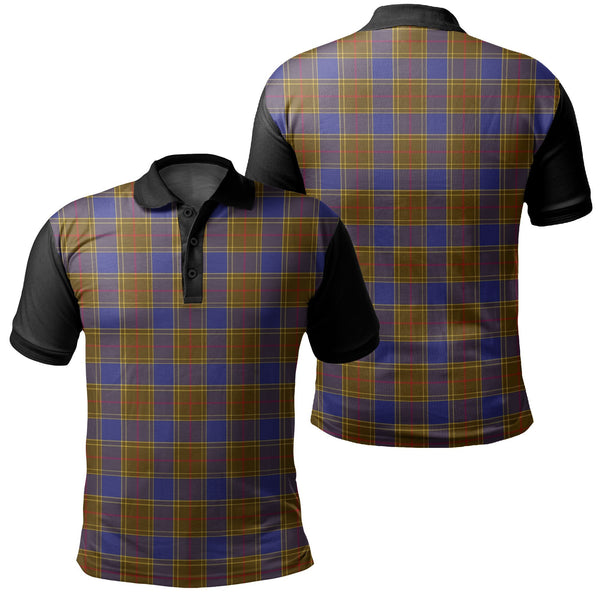 Balfour Modern Tartan Classic Polo Shirt Black Neck Style