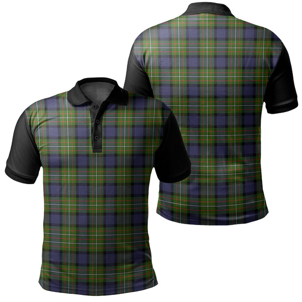 Fergusson Modern Tartan Classic Polo Shirt Black Neck Style