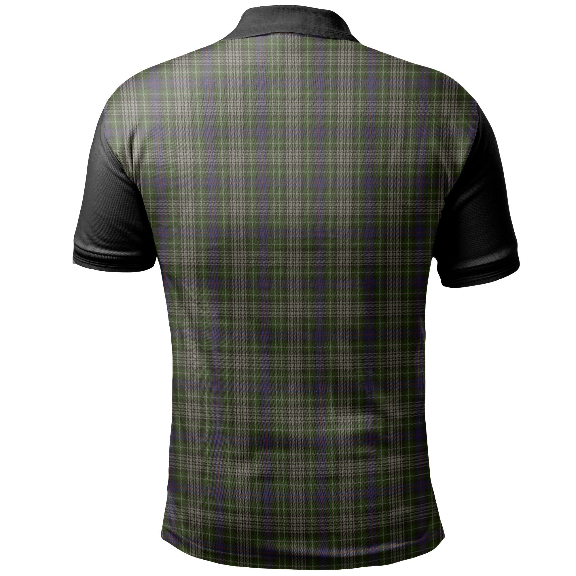 Davidson Tulloch Dress Tartan Crest Polo Shirt Black Neck Style