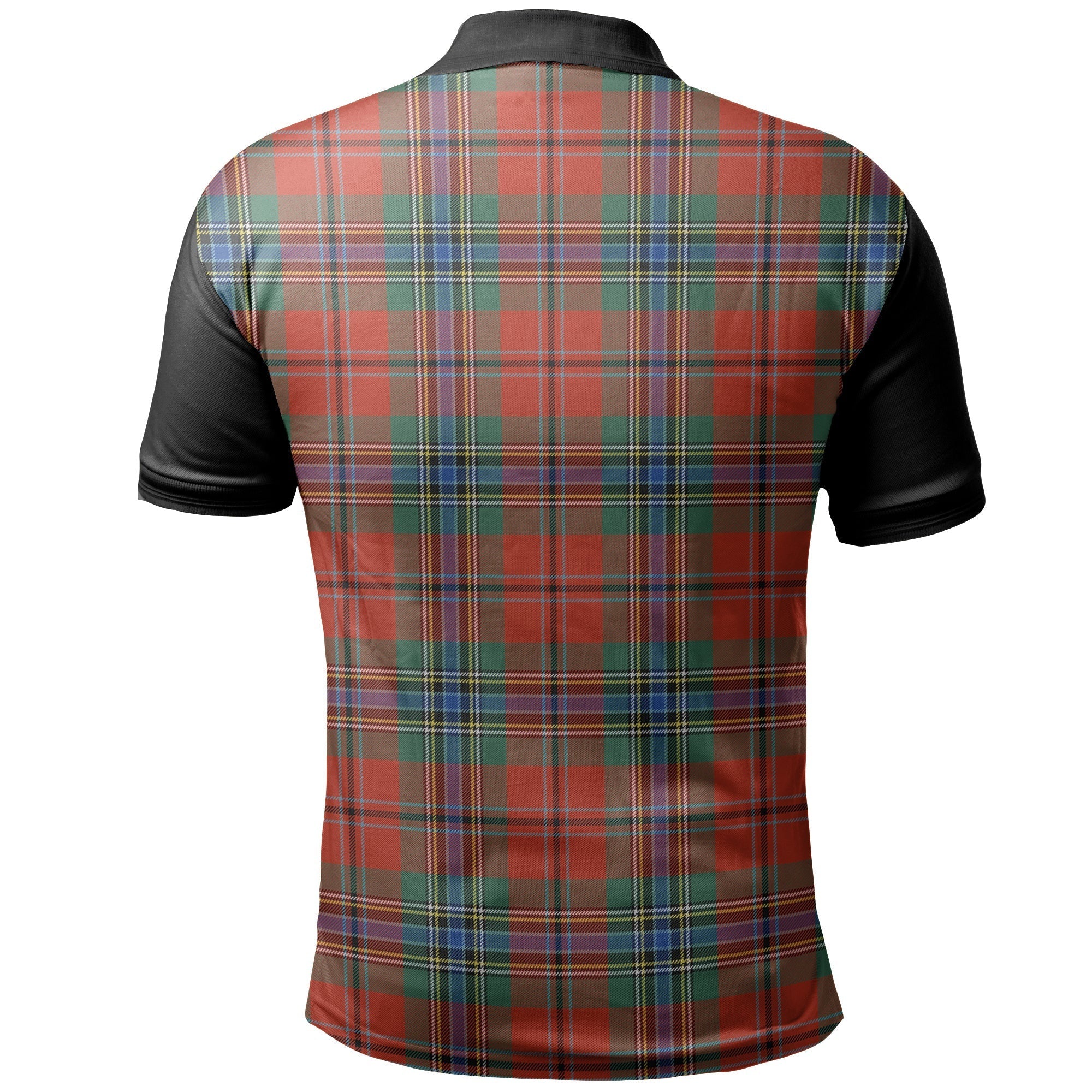 MacLean of Duart Ancient Tartan Crest Polo Shirt Black Neck Style