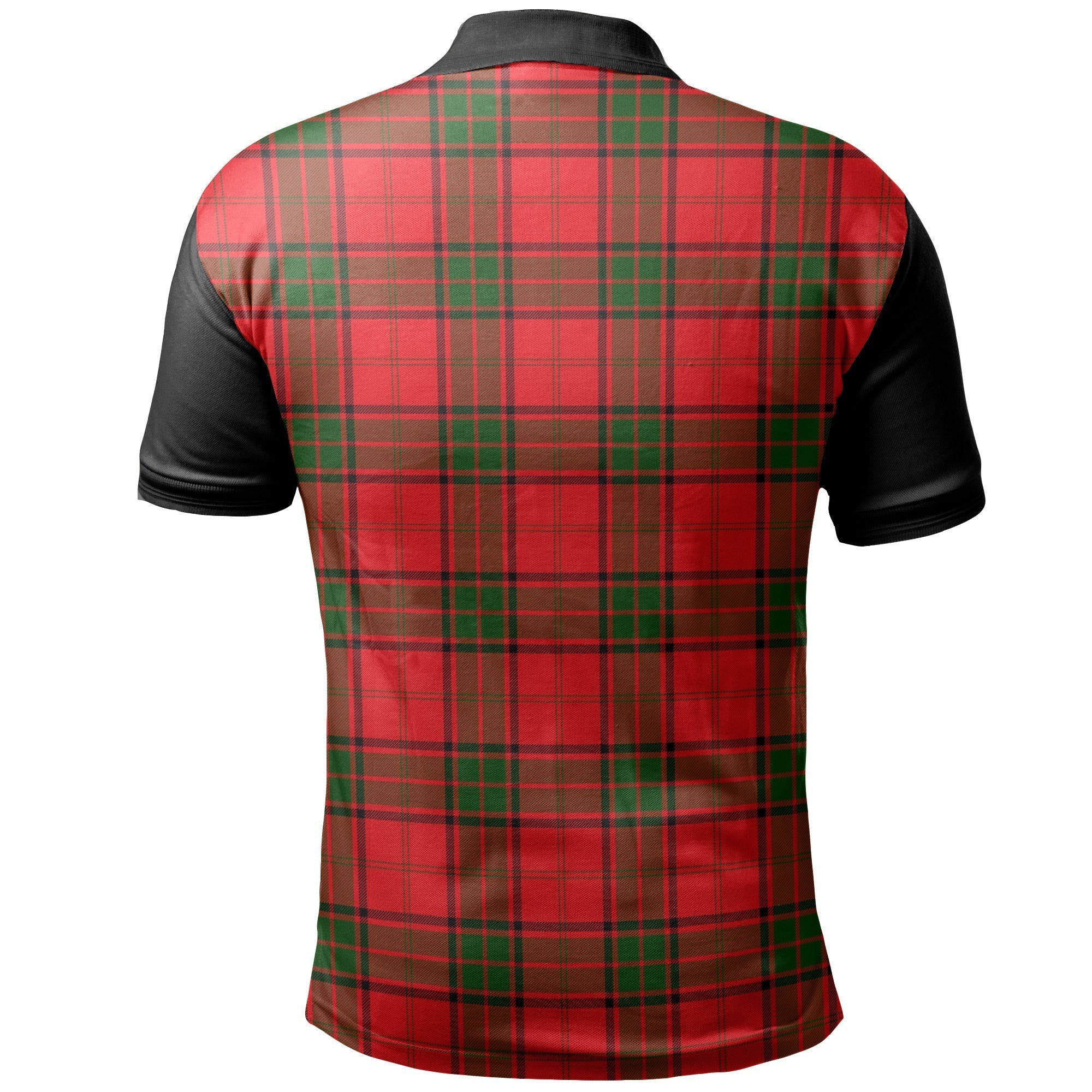 Maxwell Modern Tartan Crest Polo Shirt Black Neck Style