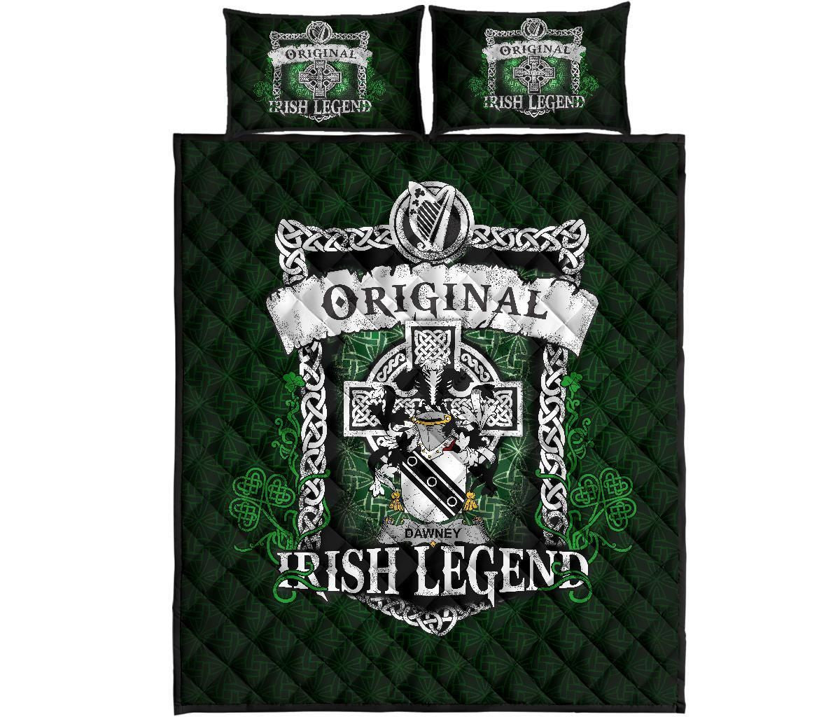 Dawney or Dawnay Family Crest Ireland Quilt Bed Set Original Irish Legend