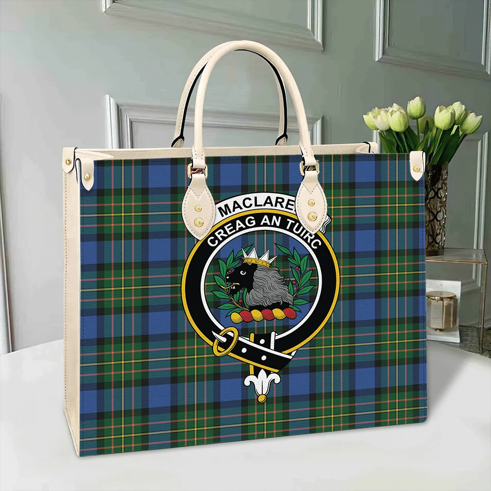 MacLaren Ancient Tartan Crest Leather Bag