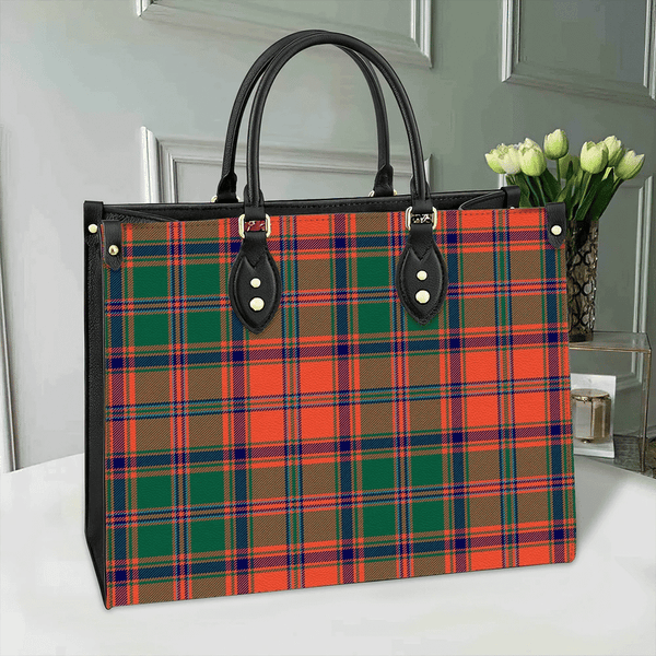 Stewart of Appin Ancient Tartan Leather Bag