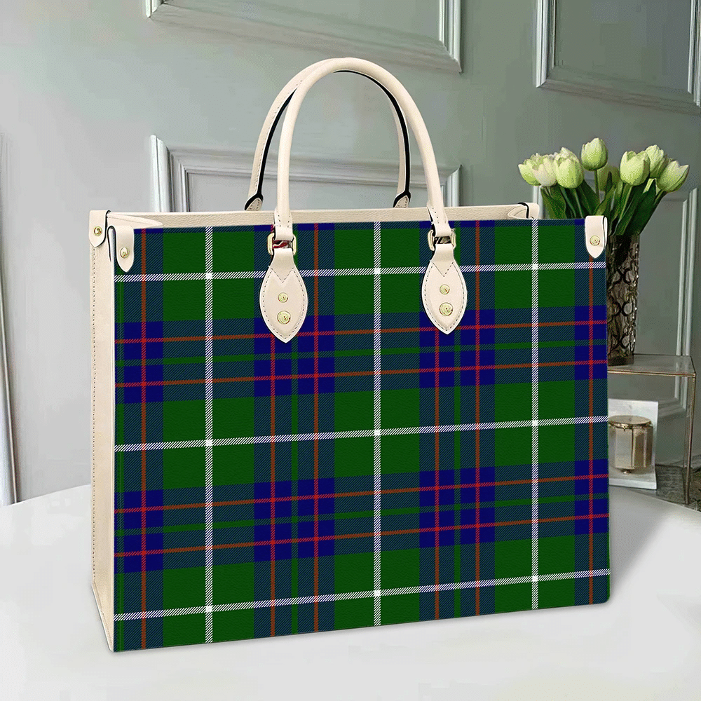 MacIntyre Hunting Modern Tartan Leather Bag