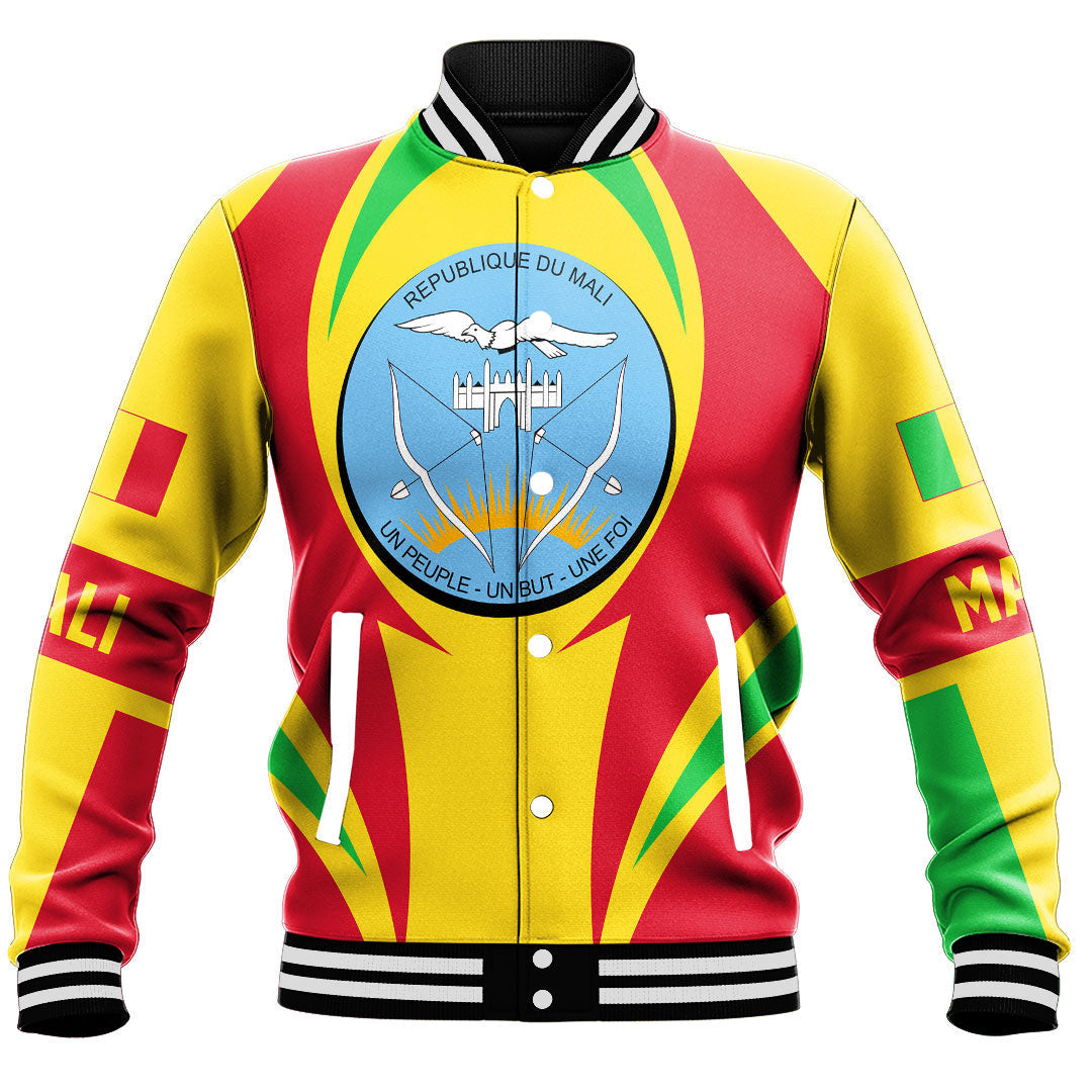 Africa Jacket - Mali Action Flag Baseball Jacket