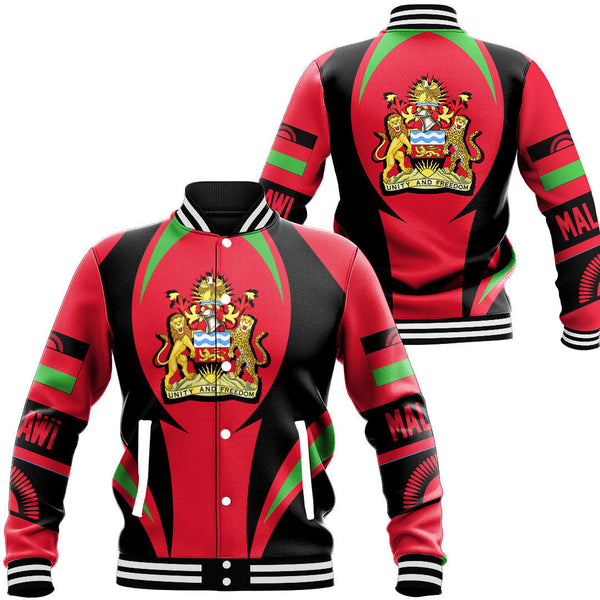 Africa Jacket - Malawi Action Flag Baseball Jacket