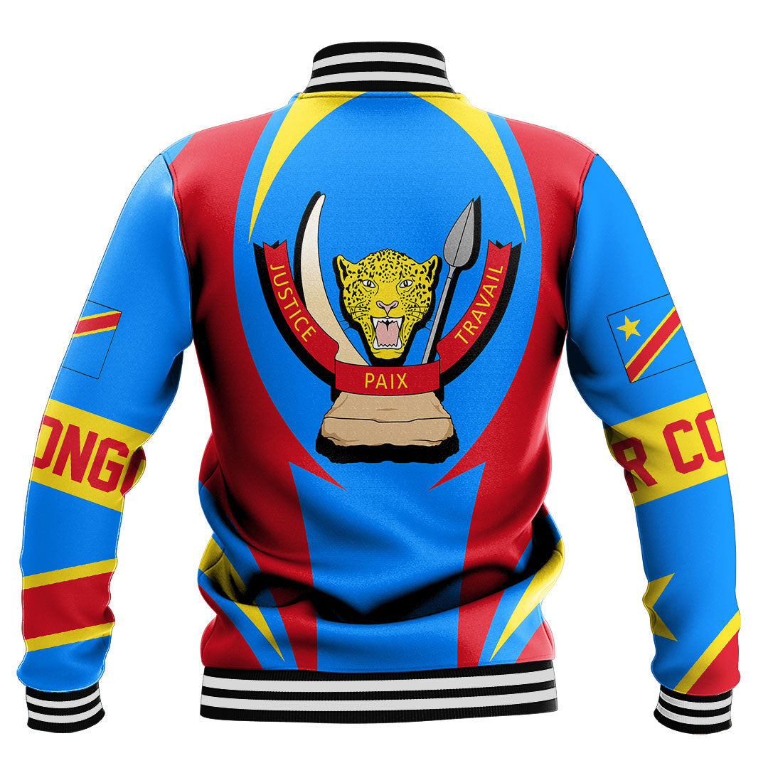 Africa Jacket - Democratic Republic Of The Congo Action Flag Baseball Jacket