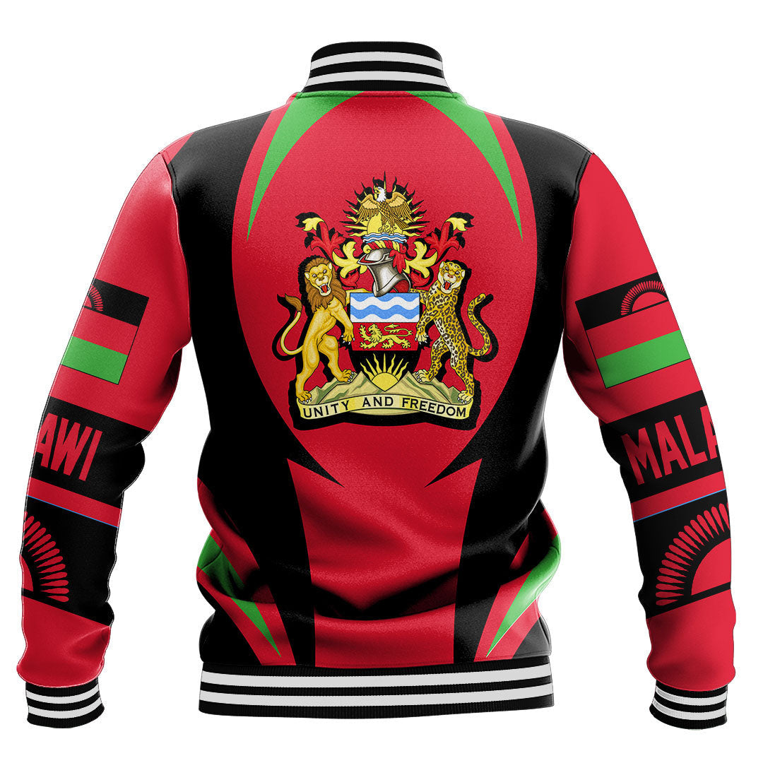 Africa Jacket - Malawi Action Flag Baseball Jacket