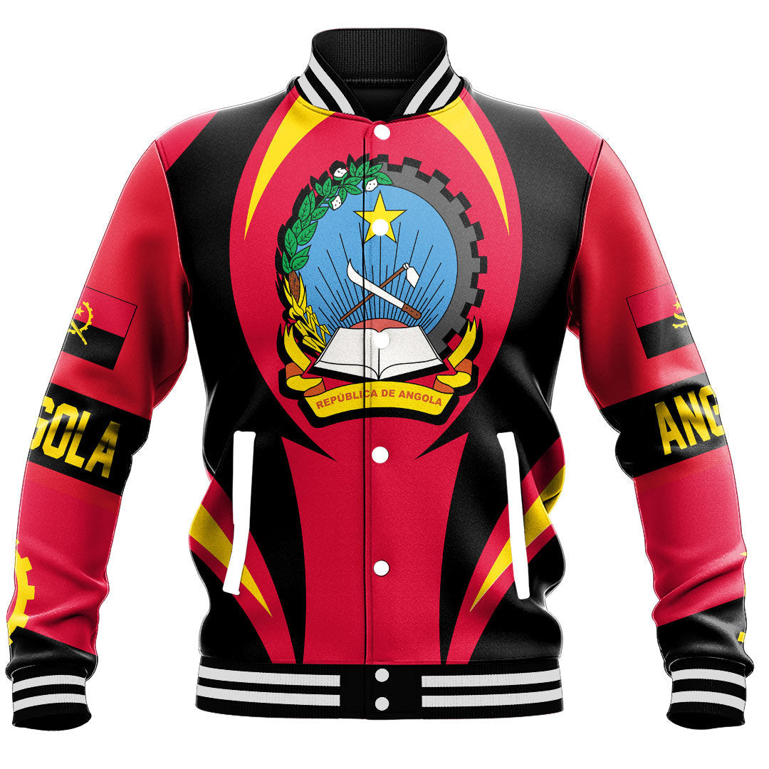 Africa Jacket - Angola Action Flag Baseball Jacket