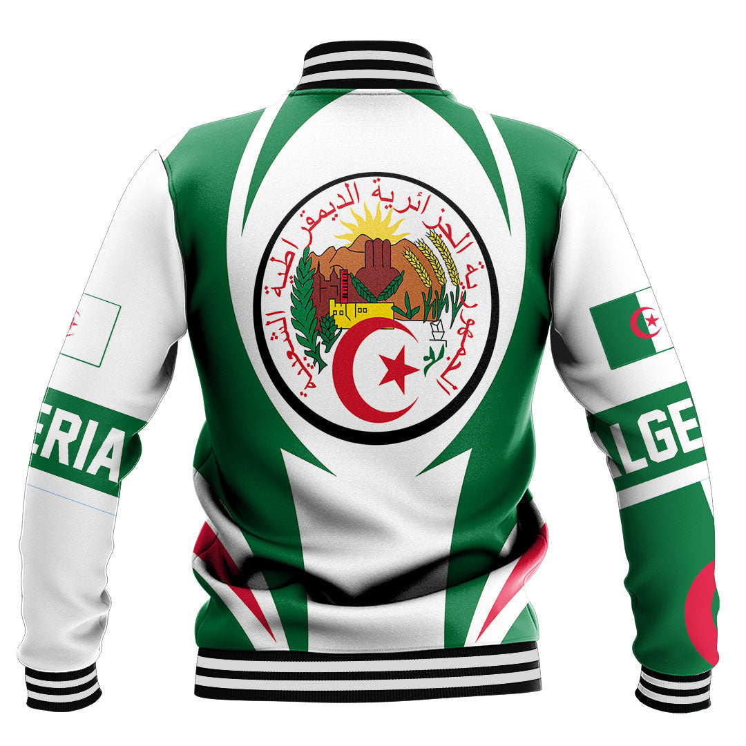 Africa Jacket - Algeria Action Flag Baseball Jacket