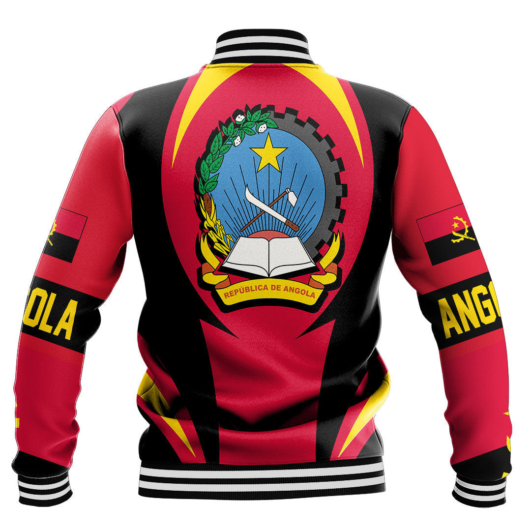 Africa Jacket - Angola Action Flag Baseball Jacket