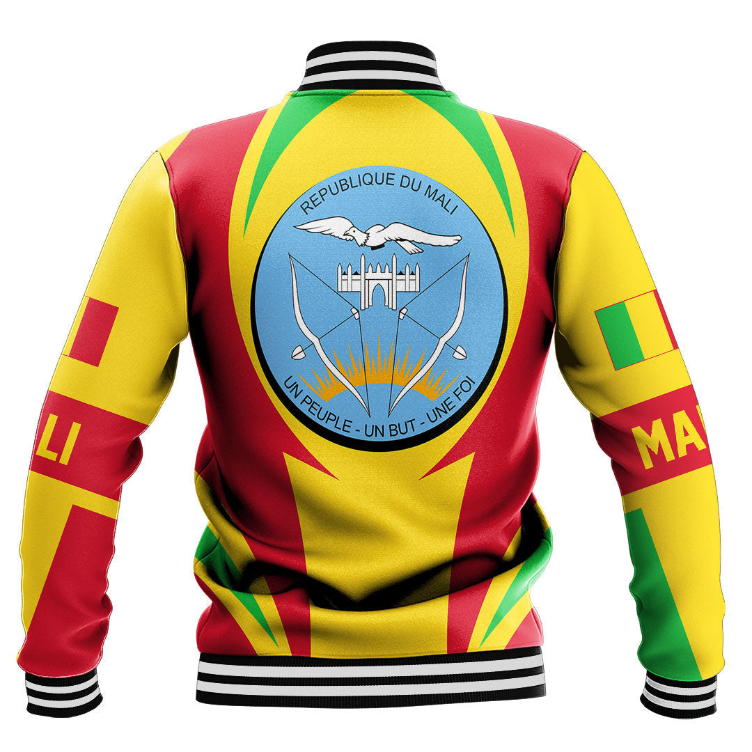 Africa Jacket - Mali Action Flag Baseball Jacket