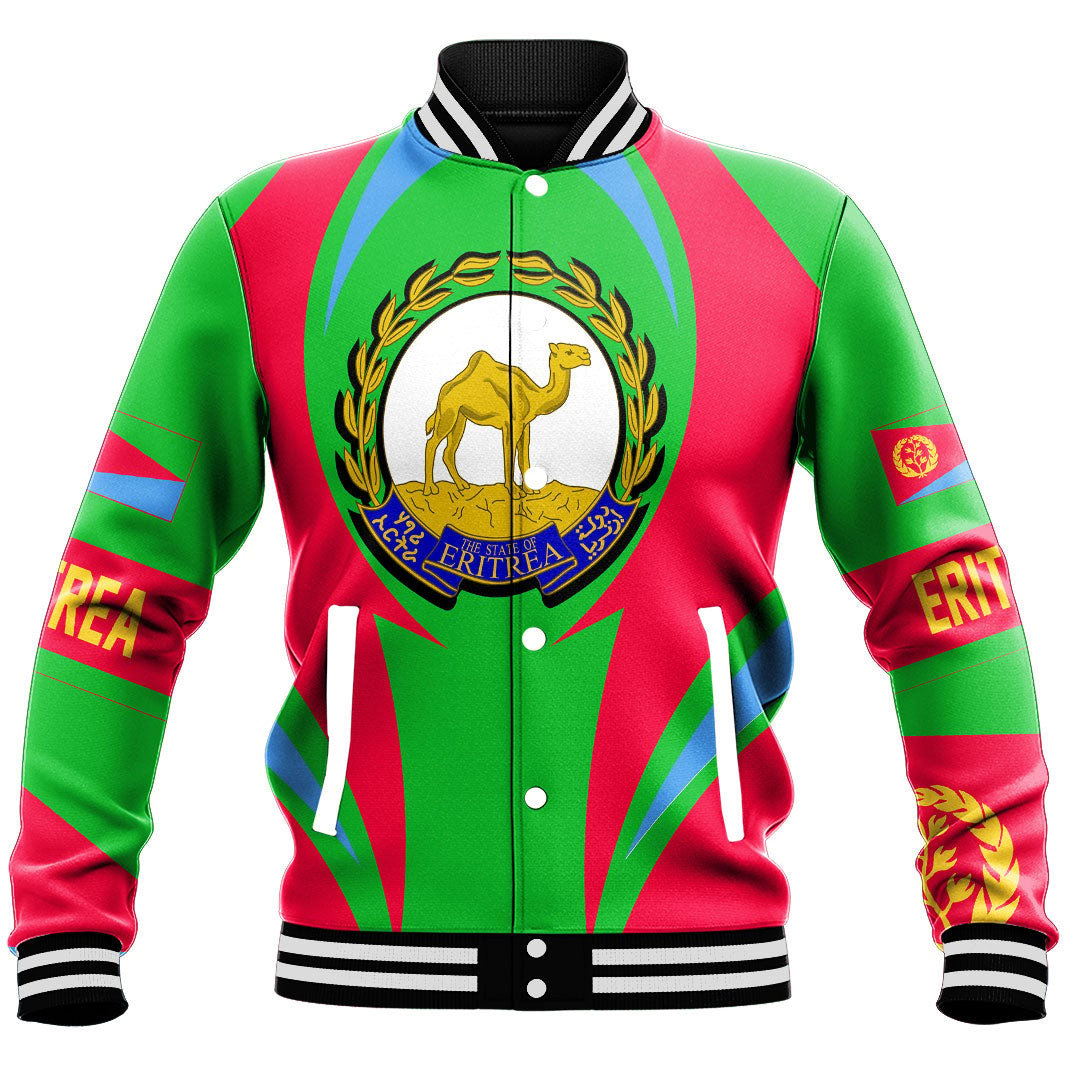 Africa Jacket - Eritrea Action Flag Baseball Jacket