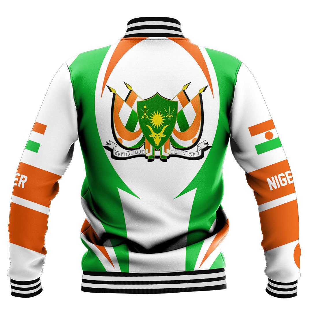 Africa Jacket - Niger Action Flag Baseball Jacket