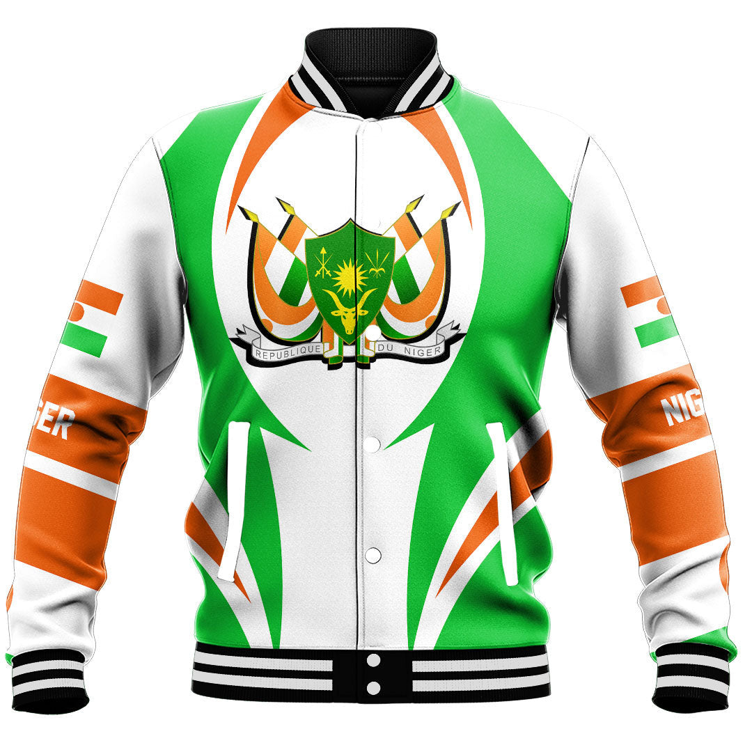 Africa Jacket - Niger Action Flag Baseball Jacket