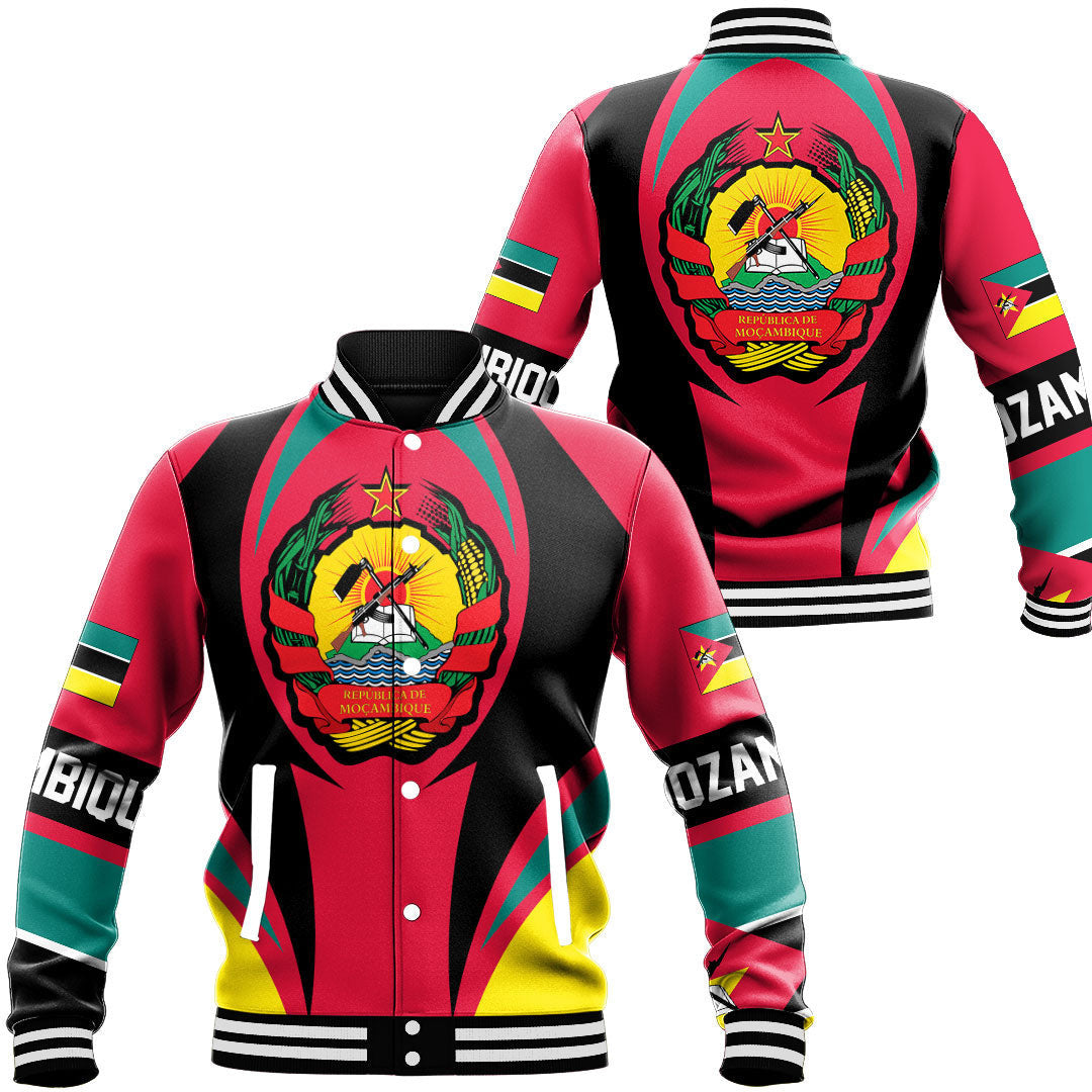 Africa Jacket - Mozambique Action Flag Baseball Jacket