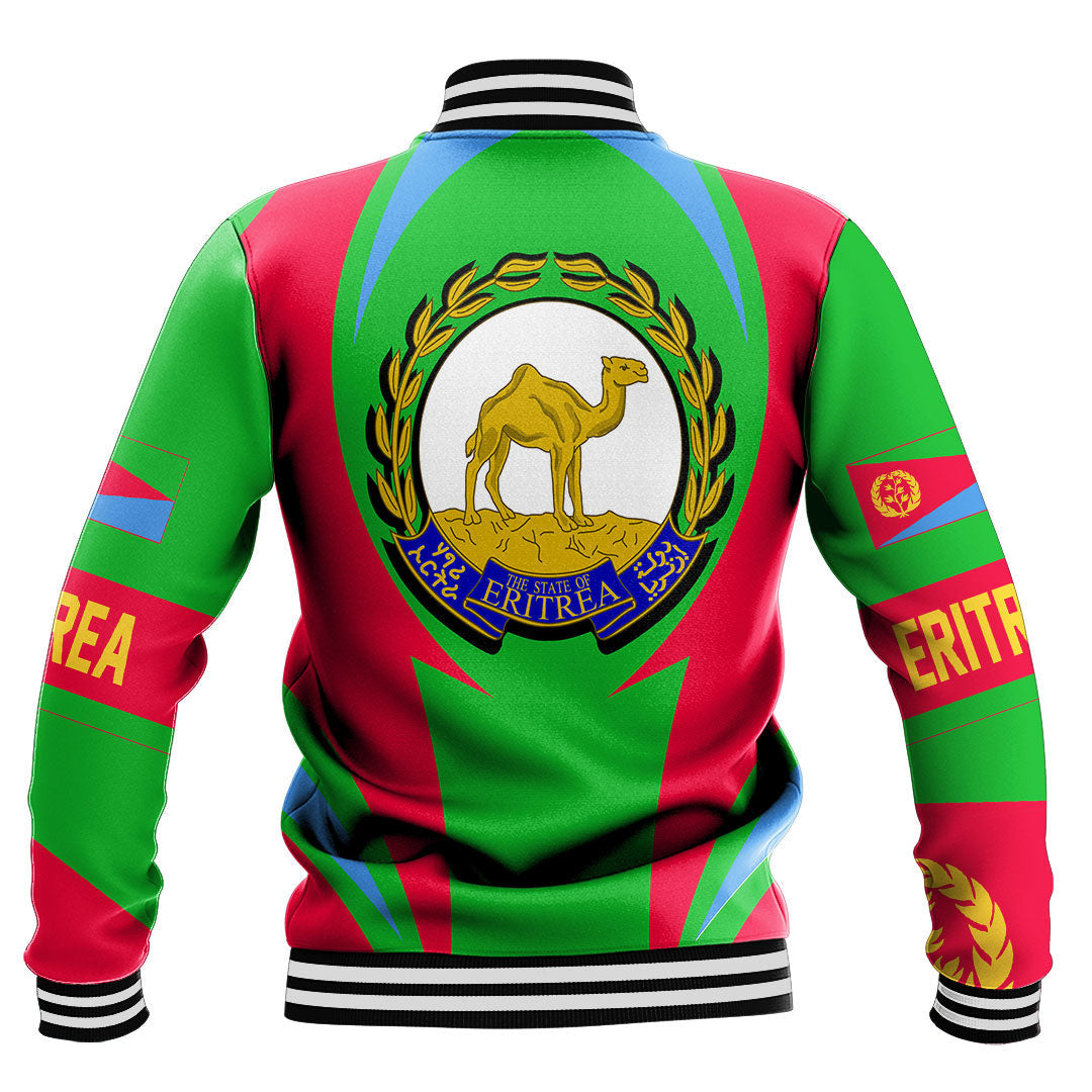 Africa Jacket - Eritrea Action Flag Baseball Jacket