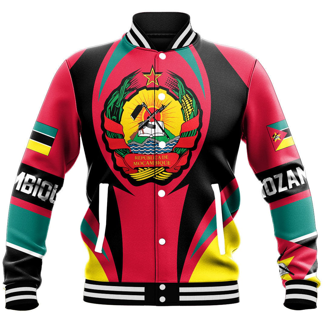 Africa Jacket - Mozambique Action Flag Baseball Jacket