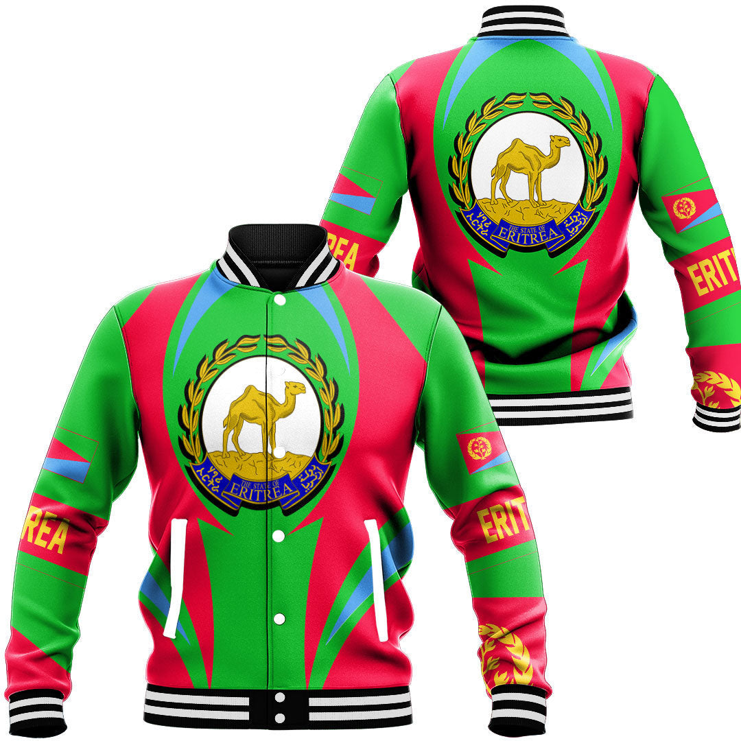 Africa Jacket - Eritrea Action Flag Baseball Jacket