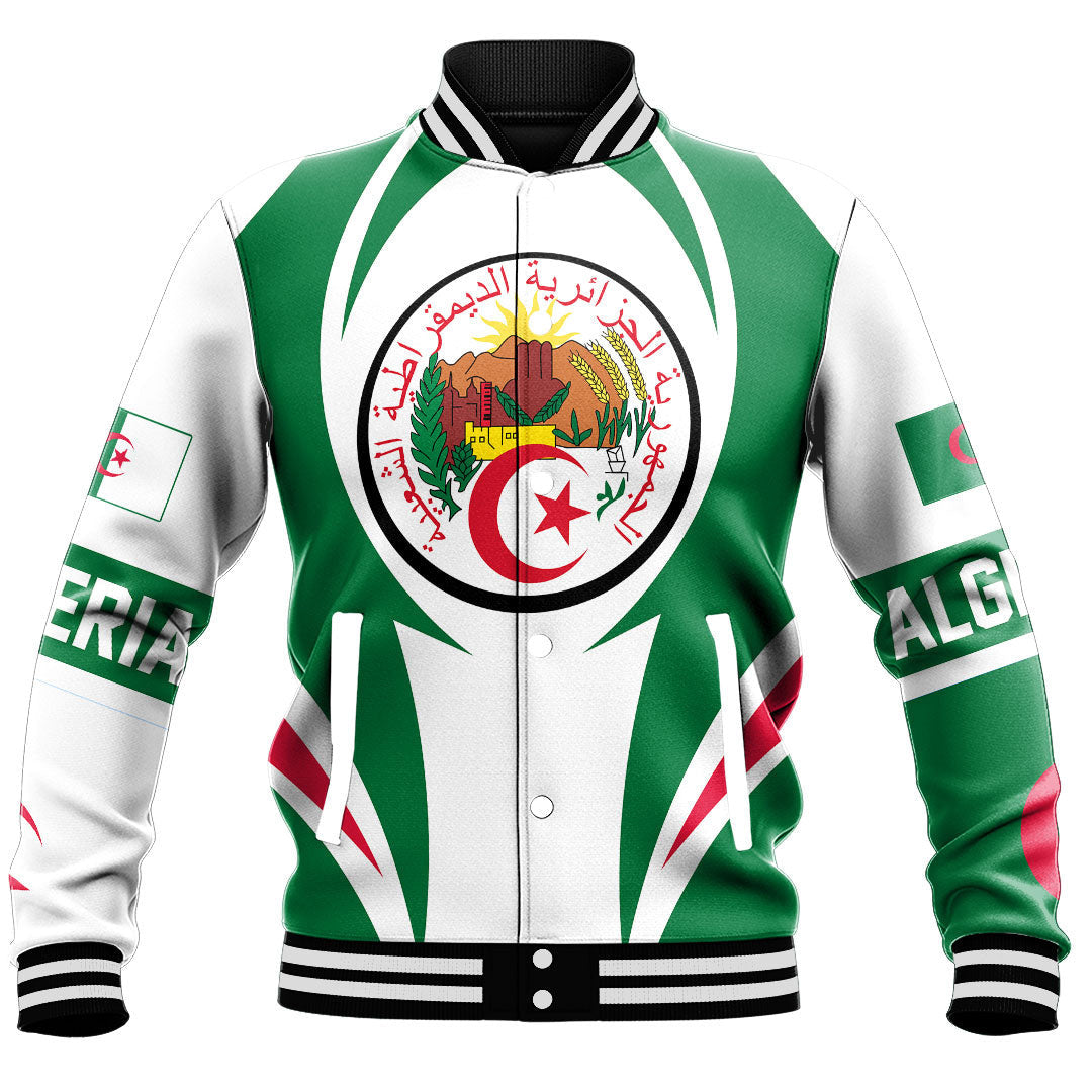 Africa Jacket - Algeria Action Flag Baseball Jacket