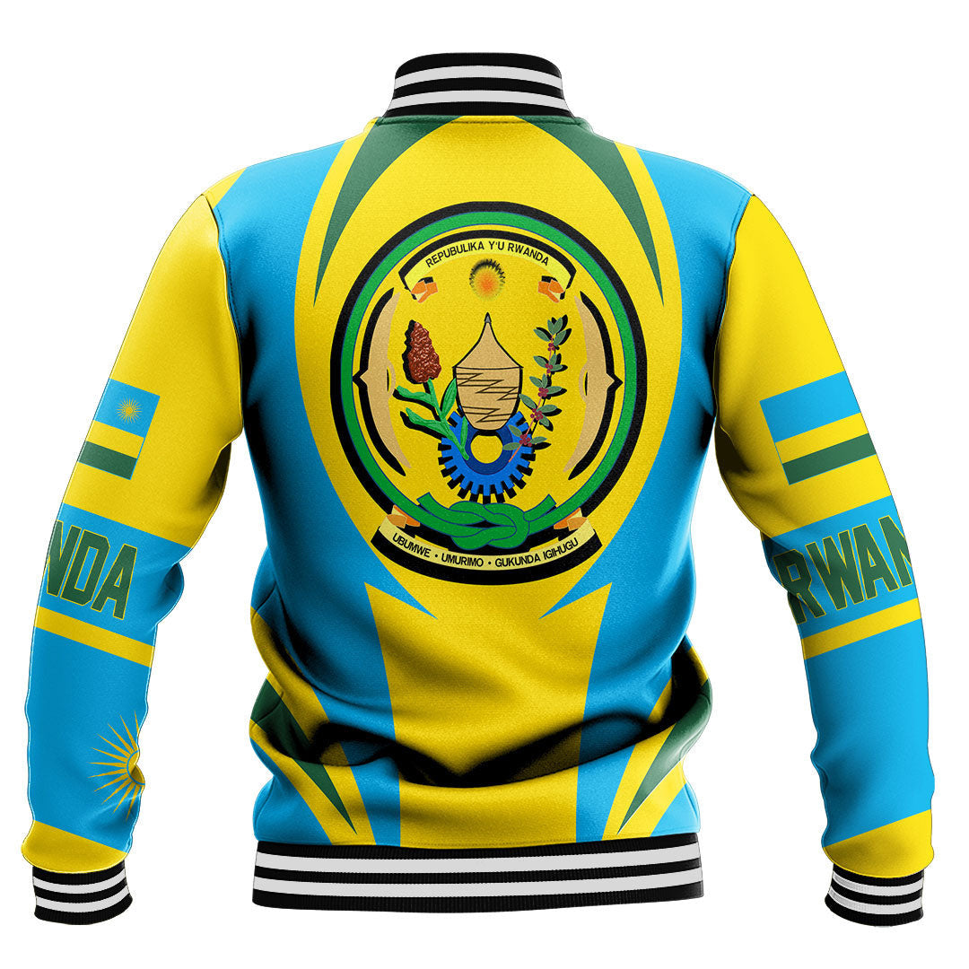 Africa Jacket - Rwanda Action Flag Baseball Jacket