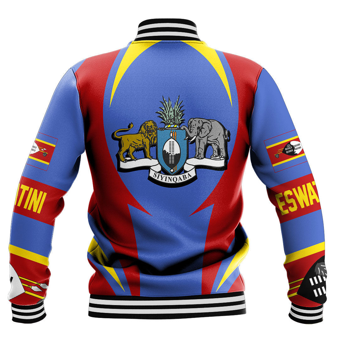 Africa Jacket - Eswatini Action Flag Baseball Jacket