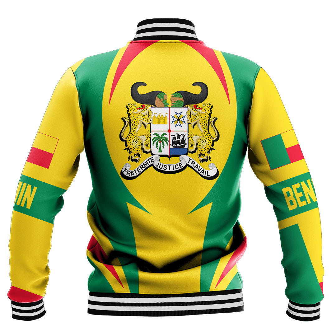 Africa Jacket - Benin Action Flag Baseball Jacket