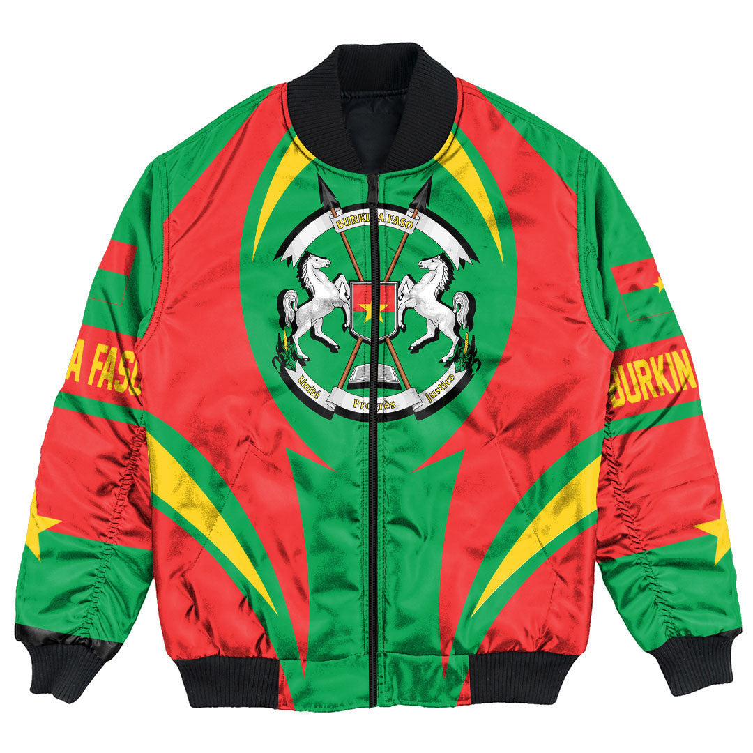 Burkina Faso Action Falg Bomber Jacket