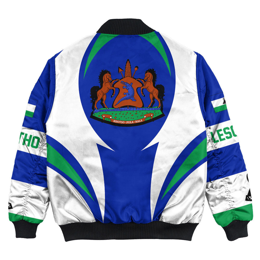 Lesotho Action Falg Bomber Jacket