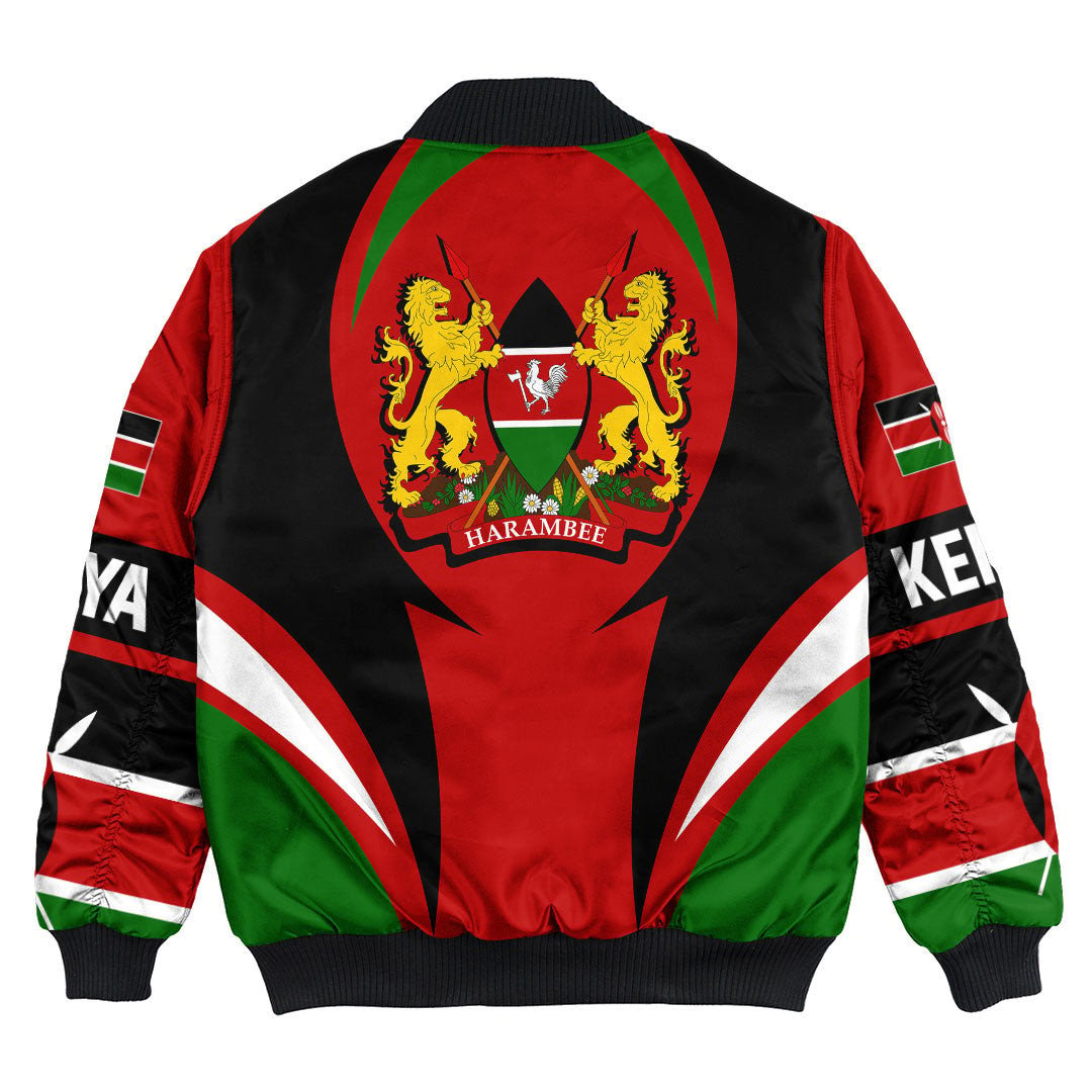 Kenya Action Falg Bomber Jacket