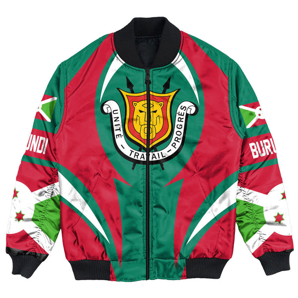 Burundi Action Falg Bomber Jacket