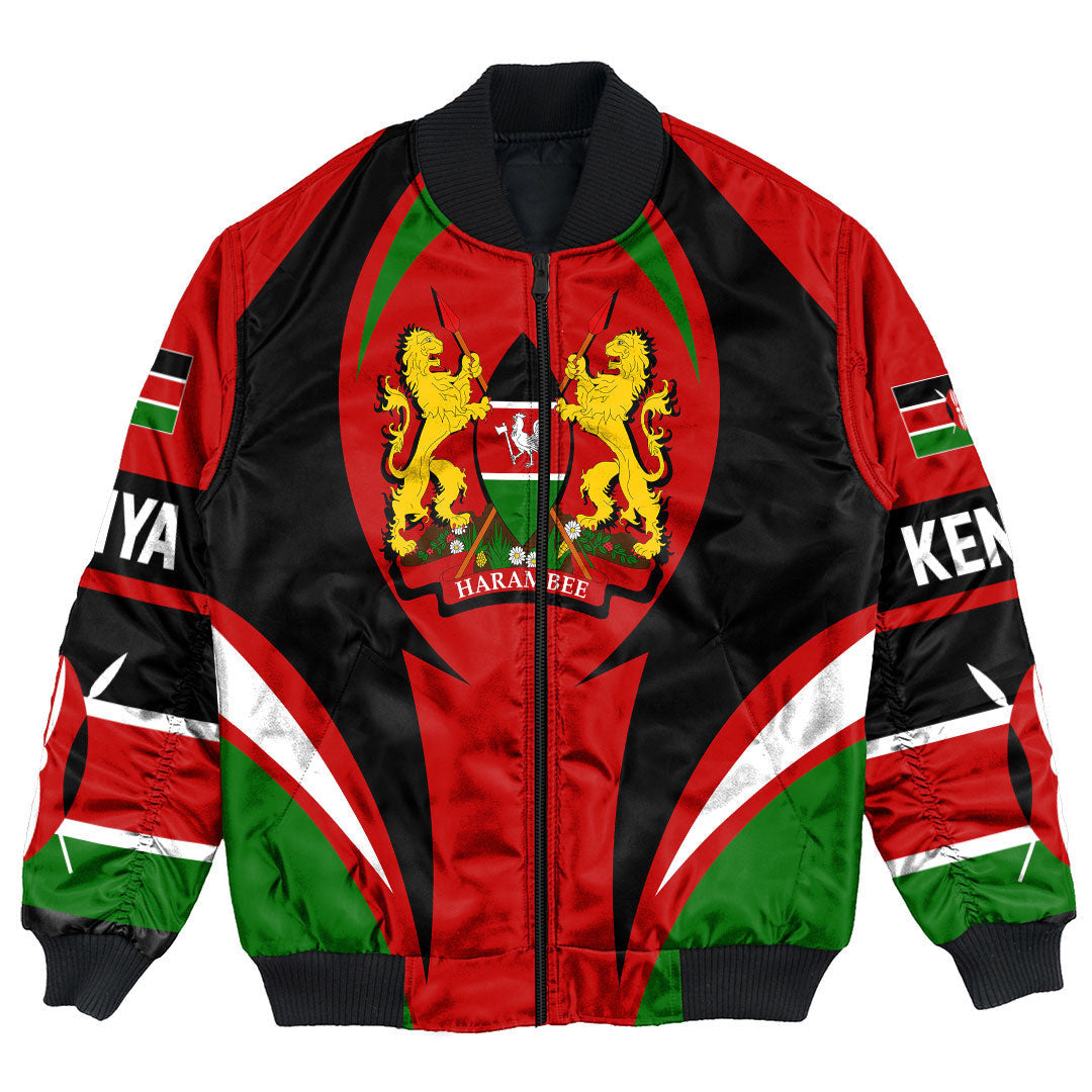 Kenya Action Falg Bomber Jacket