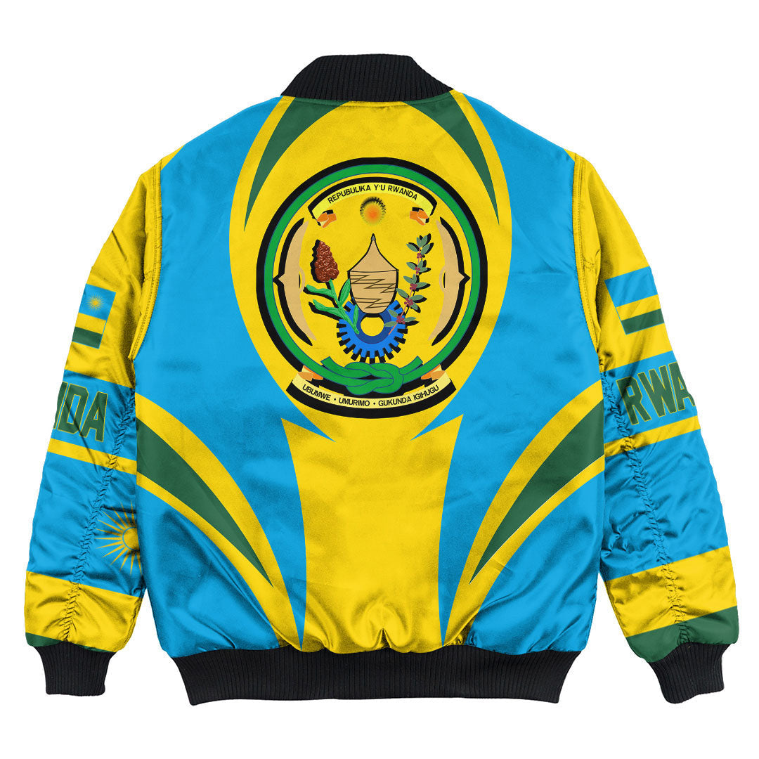 Rwanda Action Falg Bomber Jacket